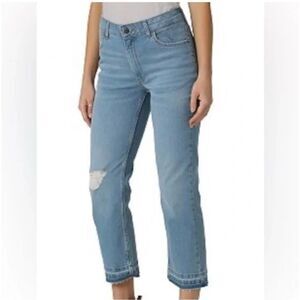 Wrangler High Rise True Straight Cropped Light Blue Women’s Plus Jeans Sz 16/26